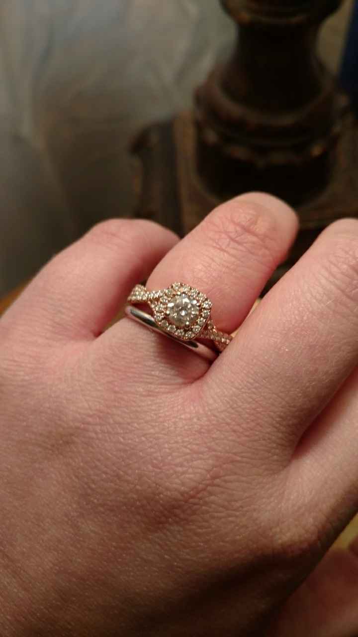 Halo rings without matching wedding band