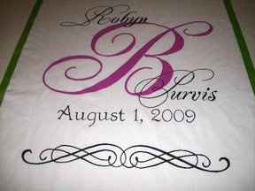 DIY Monogram Aisle Runner