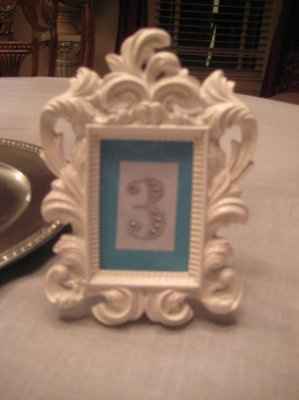 Completed table numbers and DIY aisle runner!