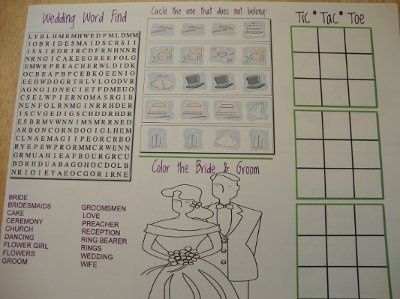Wedding Coloring/Activity Books for kids