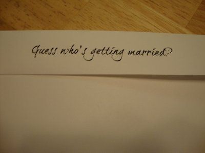 Can I see your Save the dates?