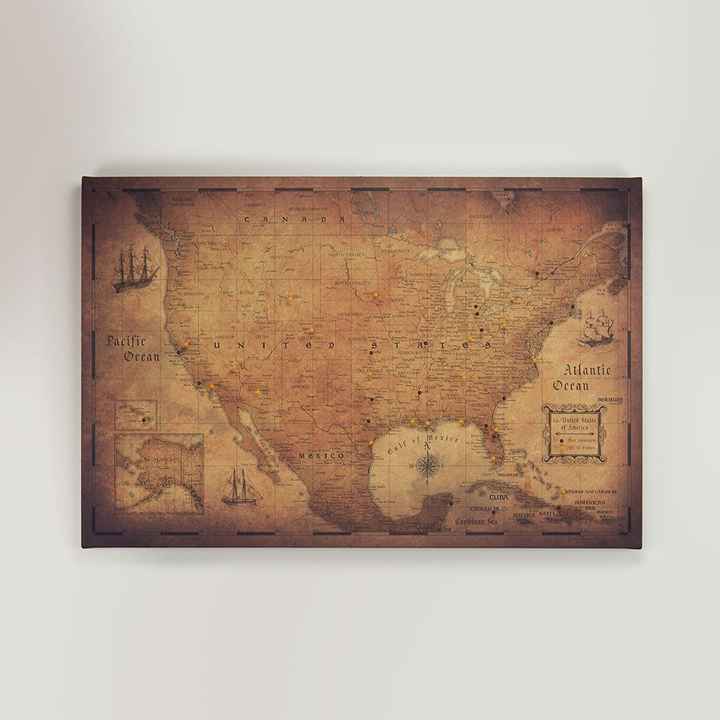 Corkboard map