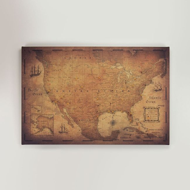 Corkboard map