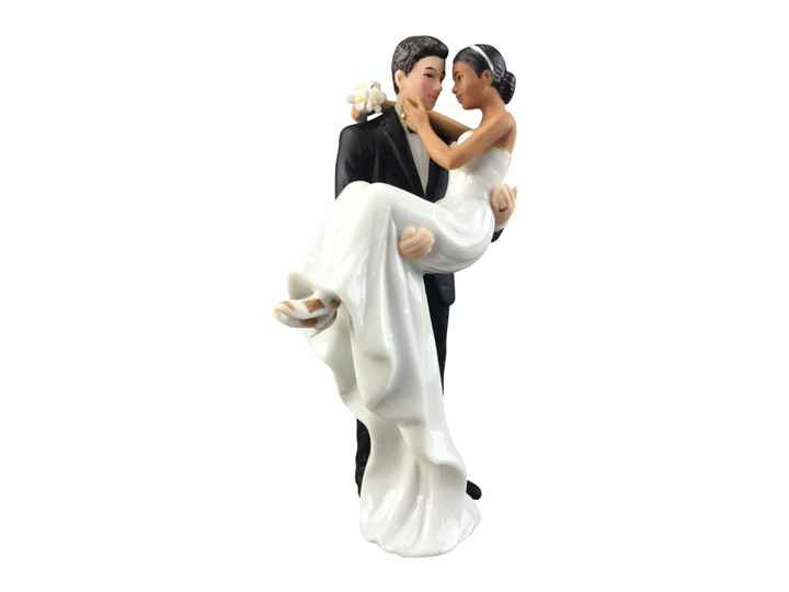 Interracial cake topper 