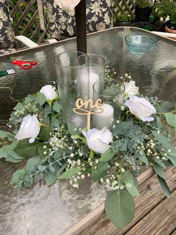 the final diy garland after i changed my centerpieces about 100 times. - 2