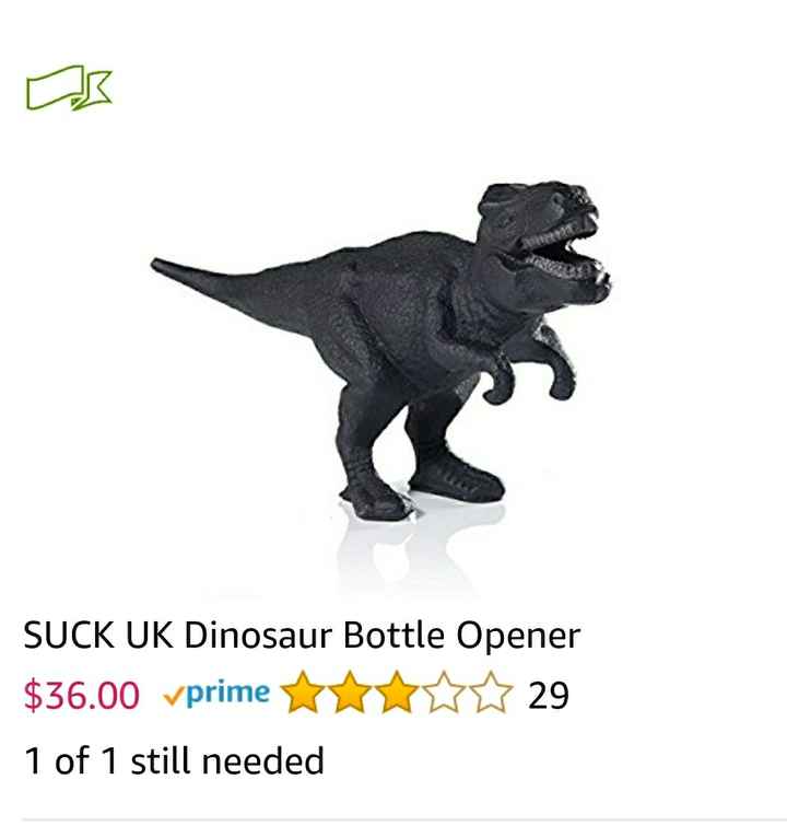 What's the most ridiculous item on your registry? - 1