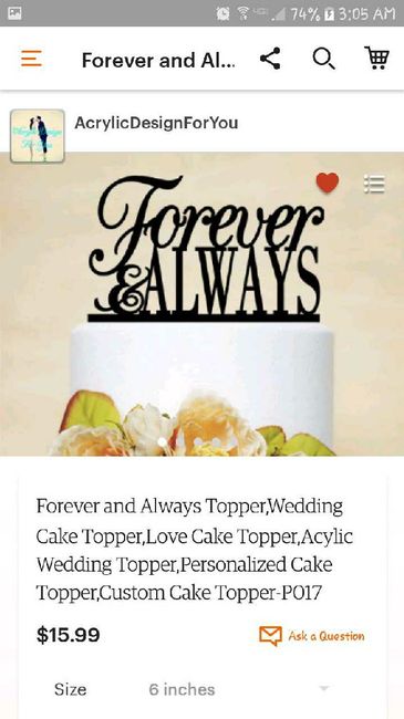 What cake topper did you pick? - 2