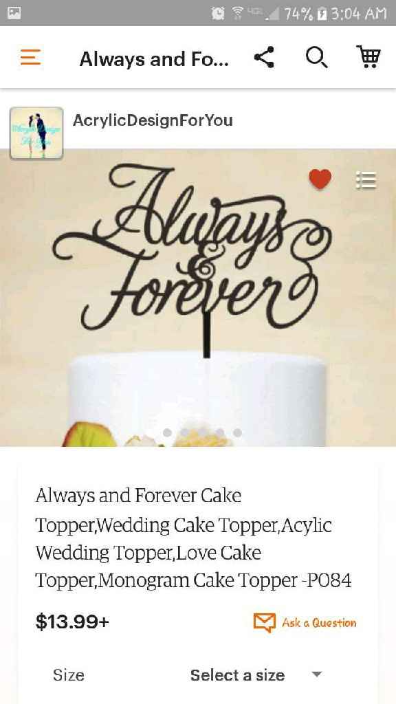 What cake topper did you pick? - 1