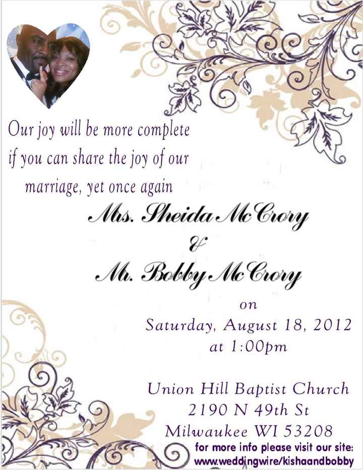 I'm doing my own Invitations, Programs, Response Cards, Everything!