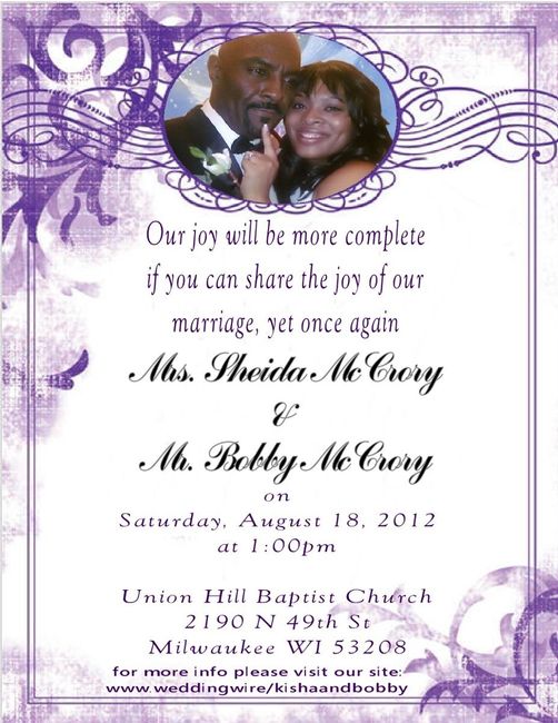I'm doing my own Invitations, Programs, Response Cards, Everything!