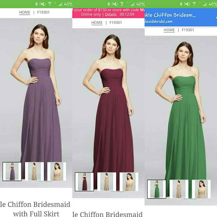 Bridesmaid dresses