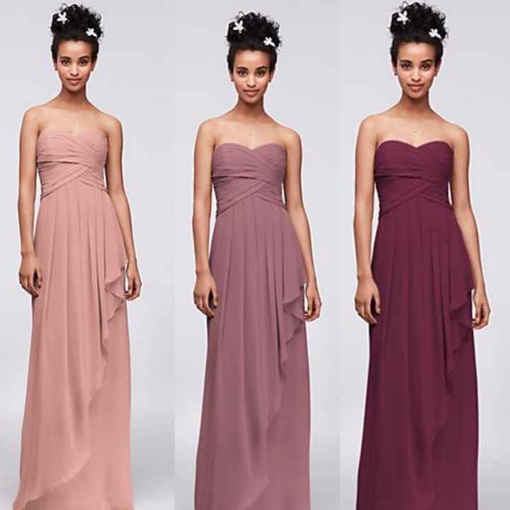 Mismatched bridesmaids