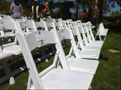 Anyone know the demensions of a white garden chair?