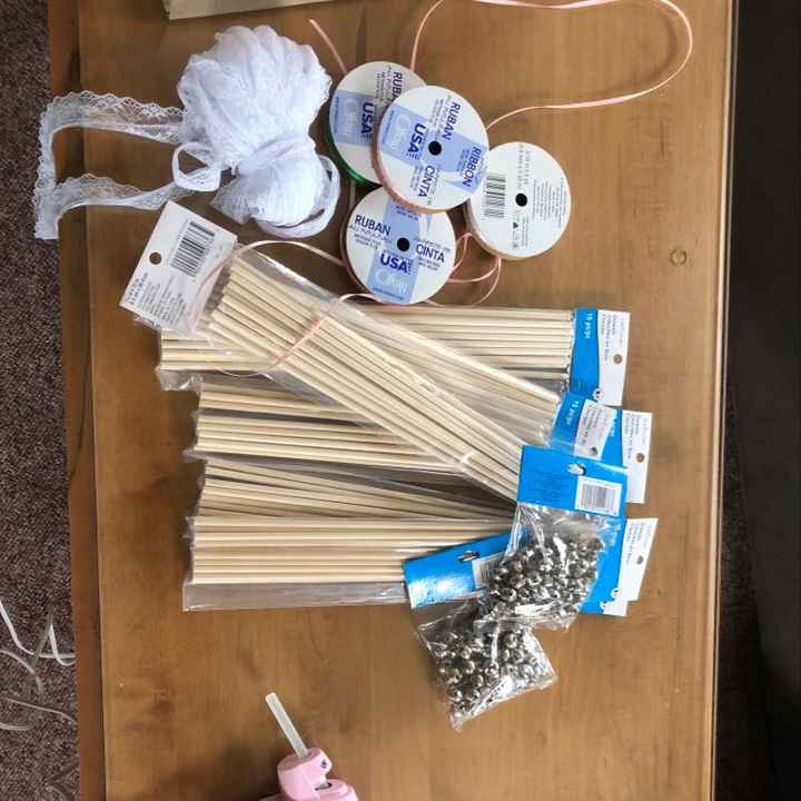 Today’s project.. ribbon wands - 1