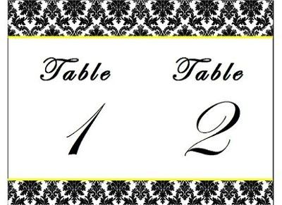 Table names cards **PICSS**