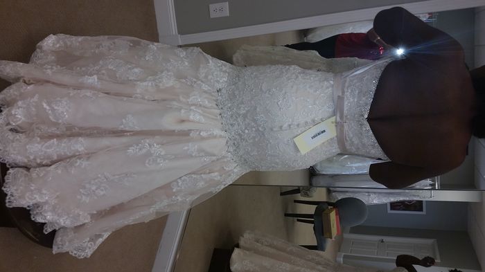 Lace dress bustle