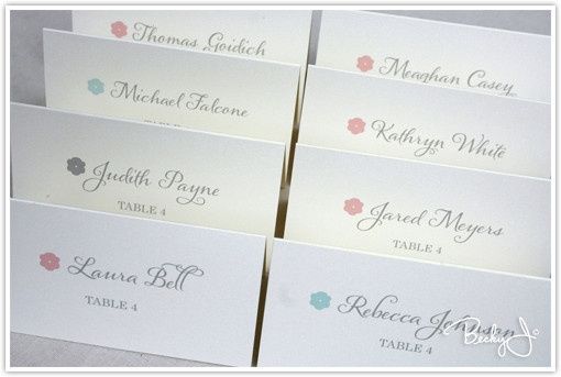 Place Cards with Meal Identification: Ideas?