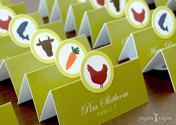 Place Cards with Meal Identification: Ideas?