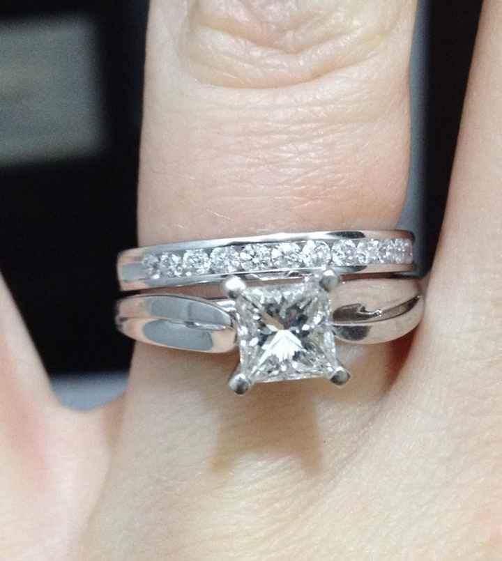 show me your wedding band e-ring combos! :D
