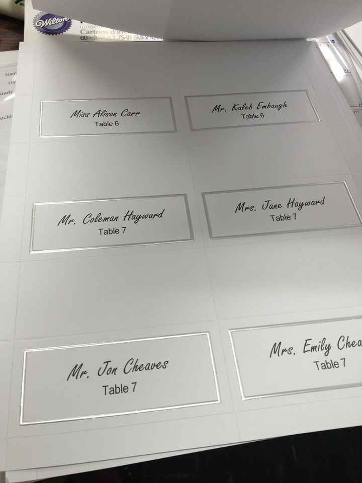 Placecards - did you print yourself?