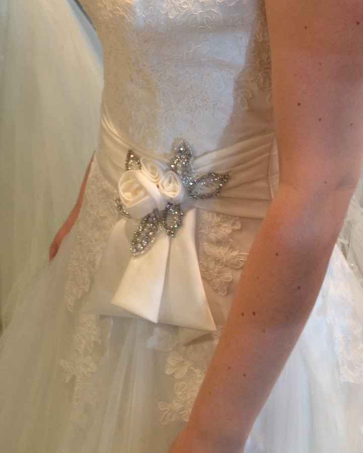 What did you add to your wedding dress?