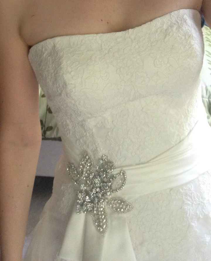 What did you add to your wedding dress?