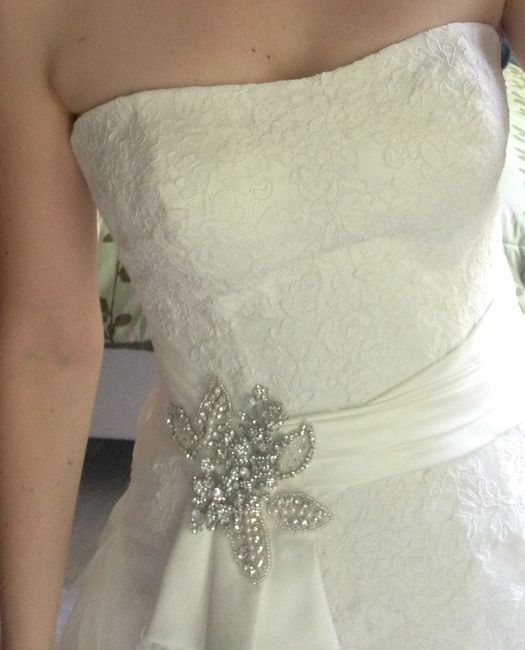 What did you add to your wedding dress?