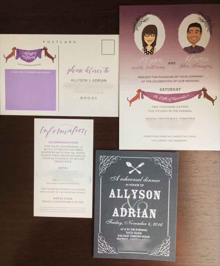 We got our wedding invitations! Still on cloud 9!
