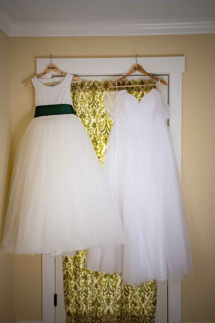 my sister's dress and my dress