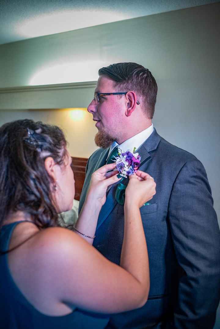 Groomswoman Cara helping Billy