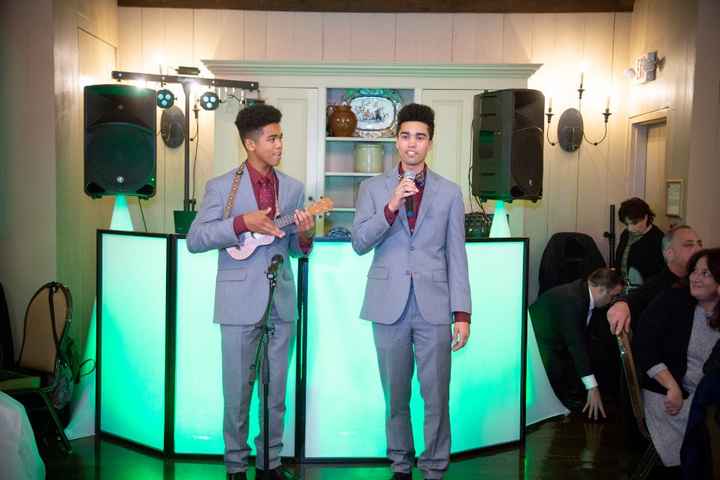 My cousins Tyler (L) and Jordan (R) surprised me by singing "Can't Help Falling In Love With You" wh