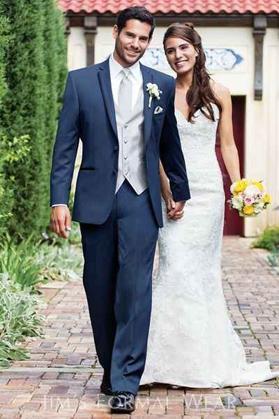 Blue grey wedding on sale suit