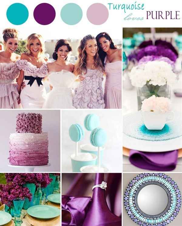 Blush wedding gown.. Teal bridesmaids?
