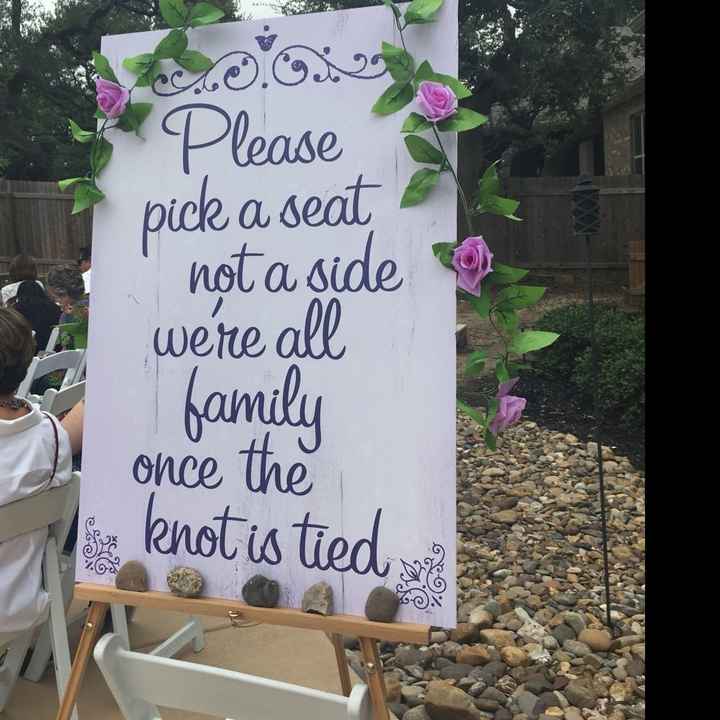 Signage at our wedding