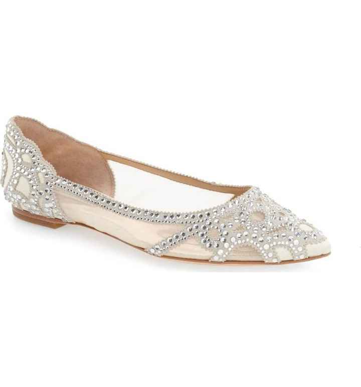 Badgley Mischka Gigi Crystal Pointy Toe Flat