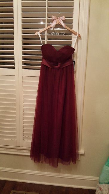Cabernet/wine bridesmaids dresses frustration 1