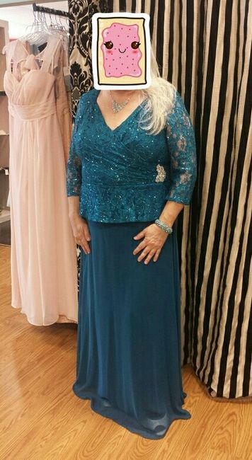 My Mom picked up her dress tonight!