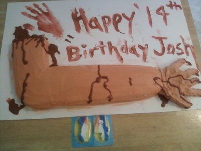 Disturbing baby shower cake