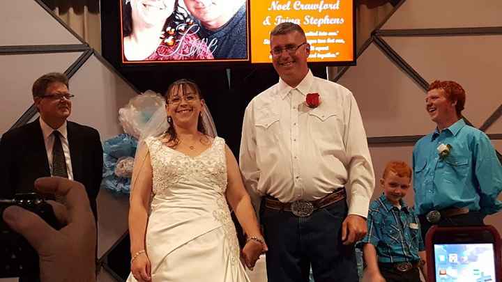 Here is a picture of me wearing my glasses and my husband also has to wear them too!! He can't see w