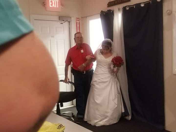 my dad and i walking down the aisle