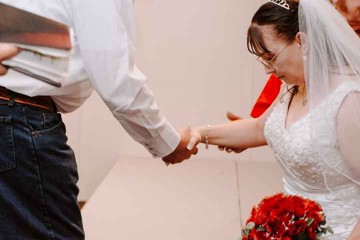 My dad handing me off and I'm getting on the stage!!