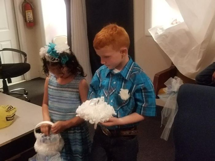 This is my youngest he just turned 8 at the beginning of this month!! The little girl is my sis-n-la