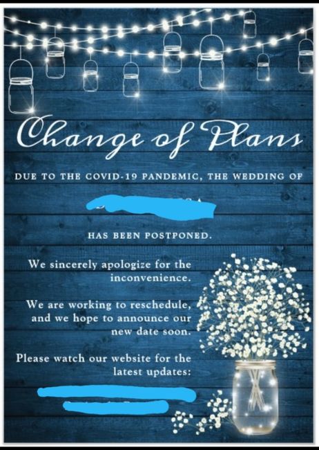 Let’s see everyone’s postponement new invites or announcements!! - 1
