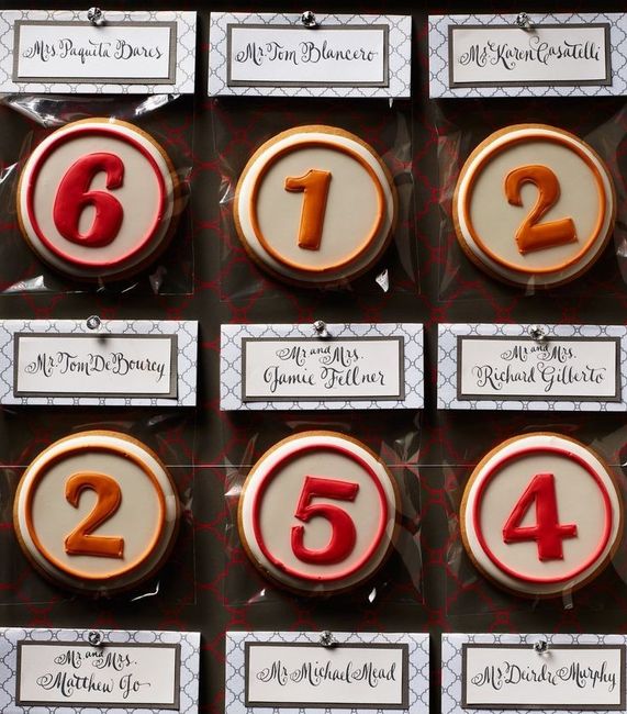 Edible escort cards: ideas 1