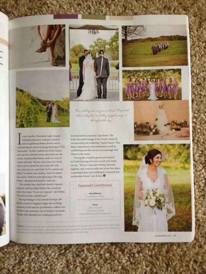 PICTURES!!! Our wedding got picked for Carolina Bride Magazine!!!!