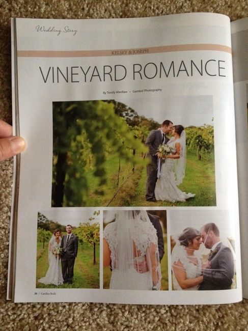 PICTURES!!! Our wedding got picked for Carolina Bride Magazine!!!!