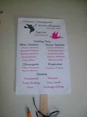 Any suggestions on DIY wedding programs?