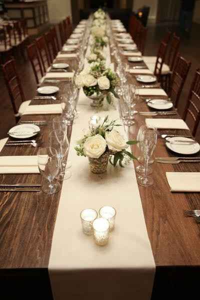 Inexpensive rectangular table decor