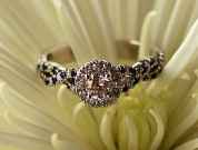 Does anyone have colored engagement/wedding ring - 1