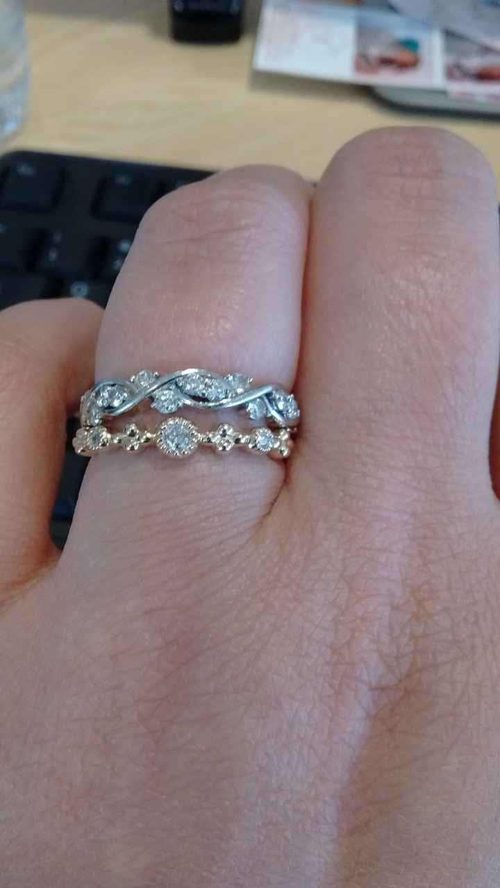 This is the wedding band and engagement ring together!